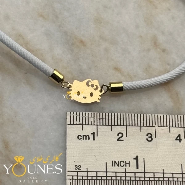 دستبند کیتی (هلو کیتی) طلا لیزری